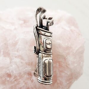 Beau Sterling Silver Vintage Golf Brooch